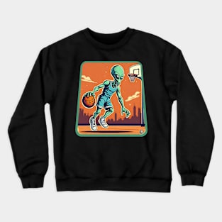 Alien basketball player Crewneck Sweatshirt